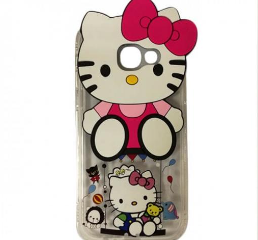 Силиконов калъф / гръб / TPU 3D за Samsung A5 2017 A520 - прозрачен / Hello Kitty
