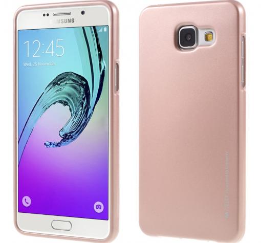 Луксозен силиконов калъф / гръб / TPU MERCURY i-Jelly Case Metallic Finish за Samsung A5 2016 A510 - Rose Gold