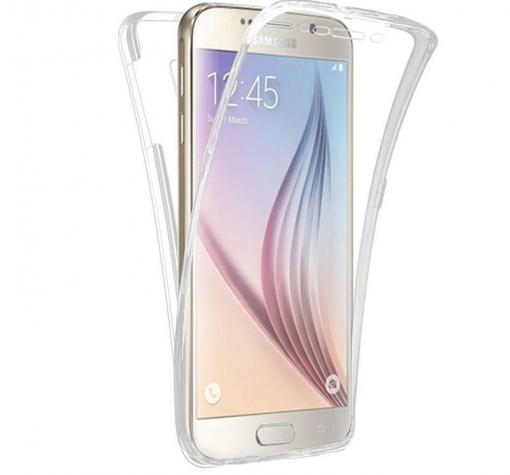 Силиконов калъф / гръб / TPU 360° за Samsung A3 2017 A320 - прозрачен / 2 части / лице и гръб