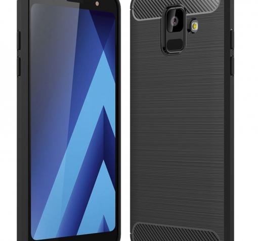 Силиконов калъф / гръб / TPU за Samsung A6 2018 A600F - черен / carbon