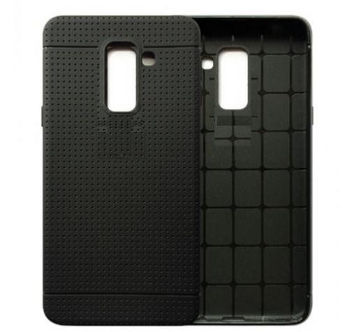 Силиконов калъф / гръб / TPU за Samsung A6 2018 A600F - черен / grid