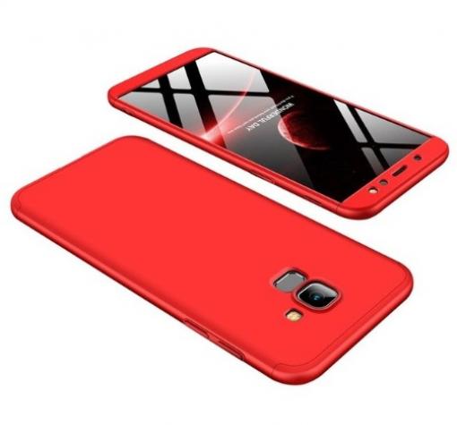 Твърд гръб Magic Skin 360° FULL за Samsung A6 2018 - червен