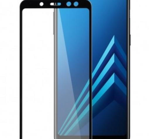 3D full cover Tempered glass Full Glue screen protector Samsung A6 2018 A600F / Извит стъклен скрийн протектор с лепило от вътрешната страна за Samsung A6 2018 A600F - черен