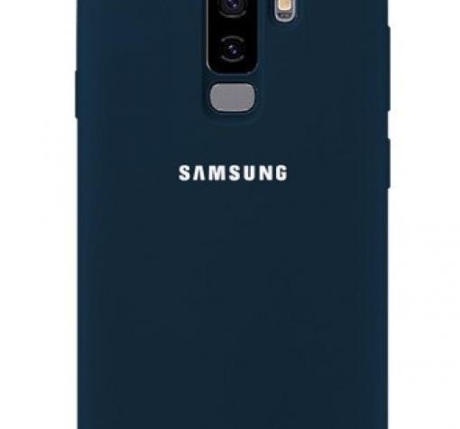 Оригинален гръб Silicone Cover за Samsung A6 Plus 2018 - тъмно син