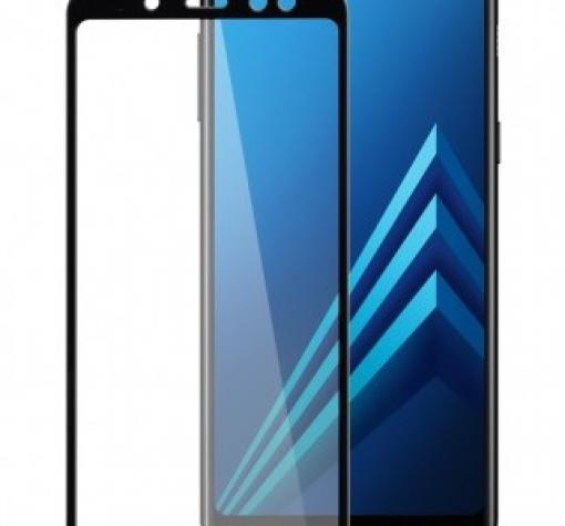 3D full cover Tempered glass screen protector Samsung A6 Plus 2018 / Извит стъклен скрийн протектор Samsung A6 Plus 2018 - черен