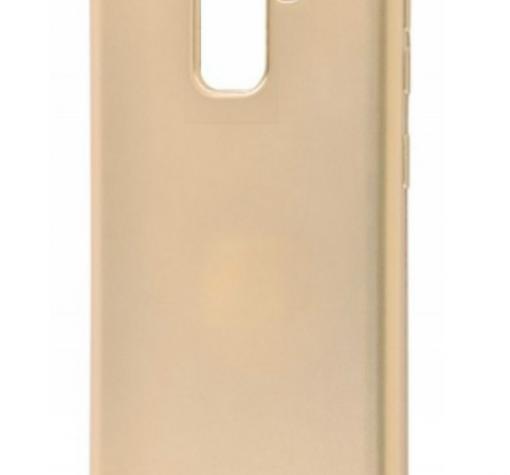 Силиконов калъф / гръб / TPU MOLAN CANO Jelly Case за Samsung A6 Plus 2018 - златист / брокат