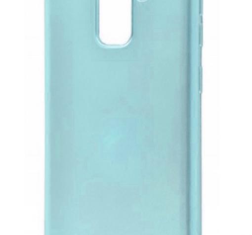 Силиконов калъф / гръб / TPU MOLAN CANO Jelly Case за Samsung A6 Plus 2018 - син / брокат