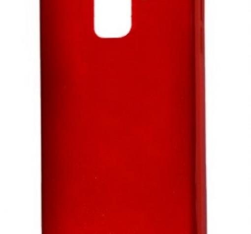 Силиконов калъф / гръб / TPU MOLAN CANO Jelly Case за Samsung A6 Plus 2018 - червен / брокат