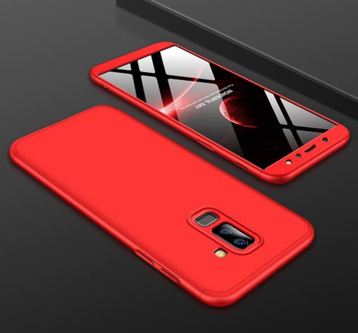 Твърд гръб Magic Skin 360° FULL за Samsung A6 Plus 2018 - червен