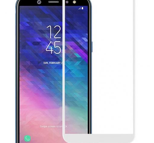 3D full cover Tempered glass Full Glue screen protector Huawei P Smart / Извит стъклен скрийн протектор с лепило от вътрешната страна за Huawei P Smart - бял