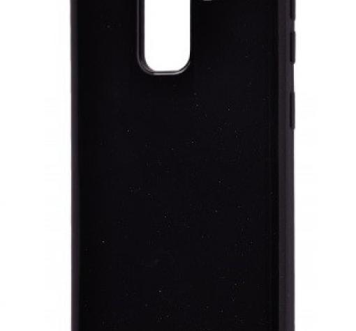 Силиконов калъф / гръб / TPU MOLAN CANO Jelly Case за Samsung A6 Plus 2018 - черен / брокат