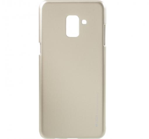 Луксозен силиконов калъф / гръб / TPU MERCURY i-Jelly Case Metallic Finish за Samsung A8 2018 A530F - златист