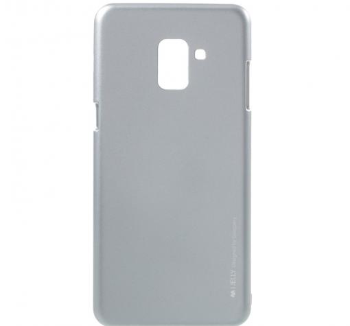 Луксозен силиконов калъф / гръб / TPU MERCURY i-Jelly Case Metallic Finish за Samsung A8 2018 A530F - сив