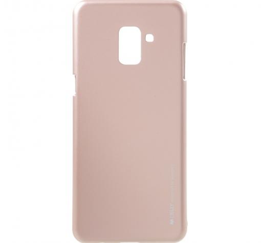 Луксозен силиконов калъф / гръб / TPU MERCURY i-Jelly Case Metallic Finish за Samsung A8 2018 A530F - Rose Gold