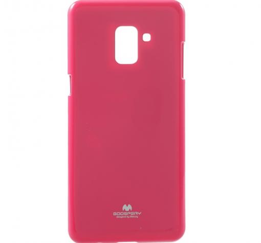Луксозен силиконов калъф / гръб / TPU Mercury GOOSPERY Jelly Case за Samsung A8 2018 A530F - розов