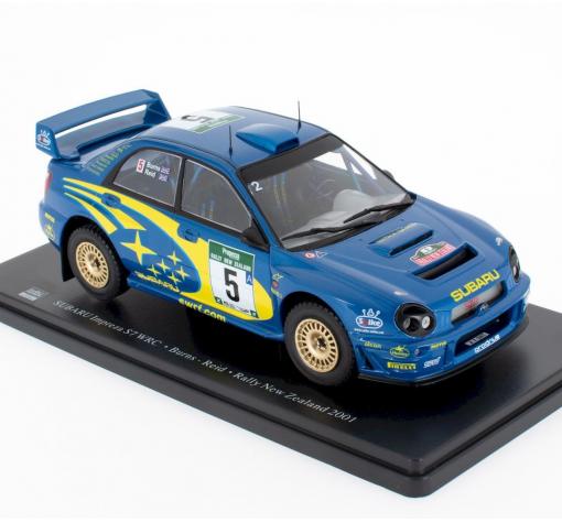 Метална кола Subaru Impreza S7 WRC Burns-Reid Rally New Zealand 2001 1:24