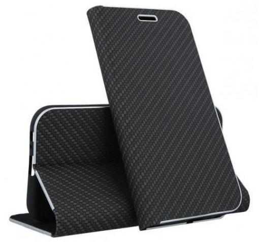 Луксозен кожен калъф Flip тефтер Vennus за Huawei P30 - черен / carbon