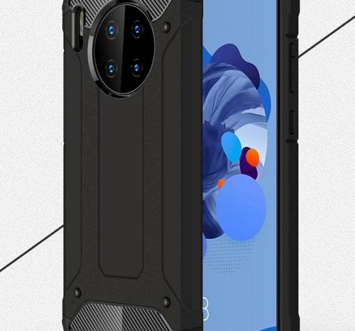 Силиконов гръб TPU Spigen Hybrid с твърда част за Huawei Mate 30 Pro - черен