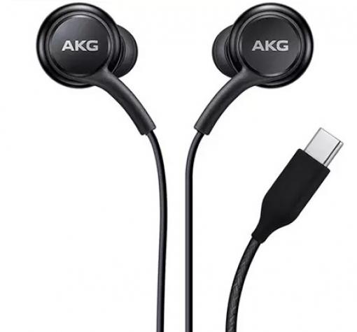 Оригинални стерео слушалки AKG / handsfree / за Samsung A17 Type-C - черни