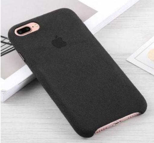 Луксозен гръб Leather Alcantara Case за Apple iPhone 7 Plus - Черен