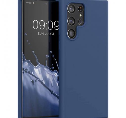 Силиконов калъф / гръб / TPU кейс за Samsung S23 Ultra 5G - тъмносин