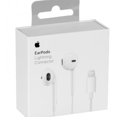Оригинални стерео слушалки / handsfree / за Apple iPhone 13 6.1" / Lightning - бели