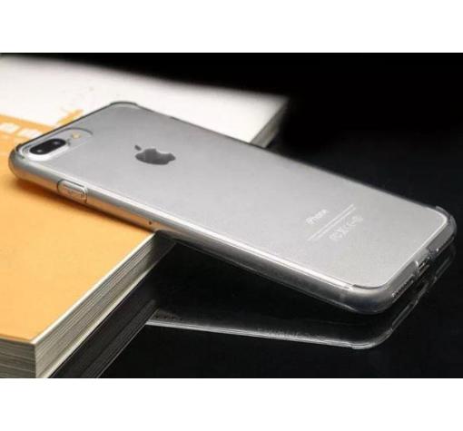 Луксозен силиконов калъф / гръб / TPU FSHANG Simple за Apple iPhone 7 - сив / прозрачен