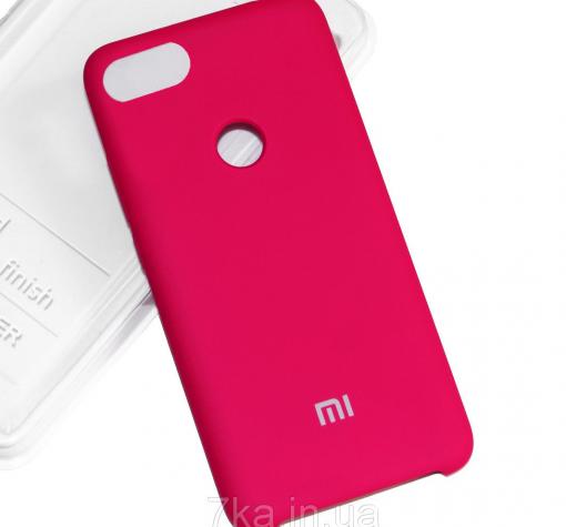 Оригинален гръб Silicone Cover за Xiaomi Redmi 6 - цикламен