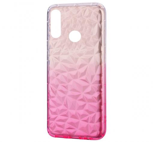 Луксозен силиконов калъф / гръб / TPU за Huawei P30 Lite - призма / прозрачно и розово / преливащ