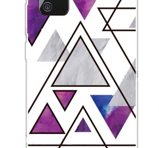 Луксозен силиконов калъф / гръб / TPU Marble за Samsung A21s - бял с лилаво / Cosmo