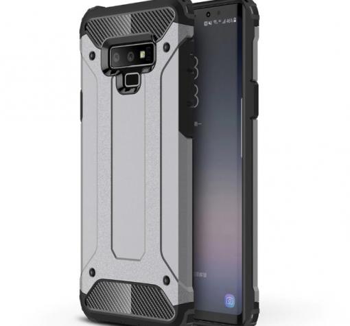 Силиконов гръб TPU Spigen Hybrid с твърда част за Samsung Note 9 - тъмно сив
