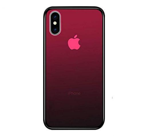 Стъклен скрийн протектор / Back Tempered Glass Protection Screen за Apple iPhone X / iPhone XS - заден / червен