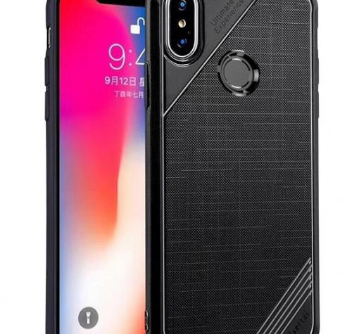 Луксозен силиконов калъф / гръб / TPU Cross Pattern за Huawei P Smart 2019 - черен