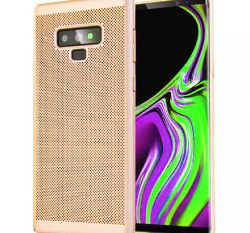 Луксозен твърд гръб за Samsung Note 9 - златист / Grid