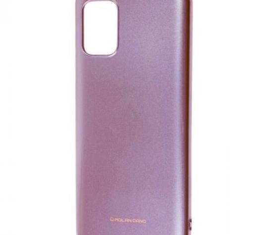 Силиконов калъф / гръб / Molan Cano Glossy Jelly Case за Samsung S20 Plus - светло розов / гланц / брокат