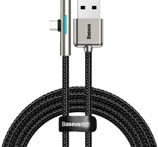 Оригинален USB кабел BASEUS Іrіdеѕсеnt Lаmр НW САТ7С-С01 40W за зареждане и пренос на данни / Type-C