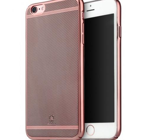 Луксозен твърд гръб BASEUS Glory Series за Apple iPhone 6 / iPhone 6S - черен със златна мрежа