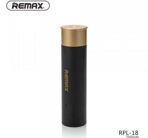 Външна батерия / Power Bank REMAX 2500 mAh за Samsung, Apple, Lenovo, Alcatel, LG, HTC, Sony, Nokia, BlackBerry, Huawei и др - черна
