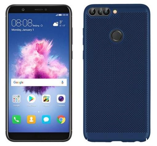 Луксозен твърд гръб за Huawei Y7 2018 / Y7 2018 Prime - син / Grid