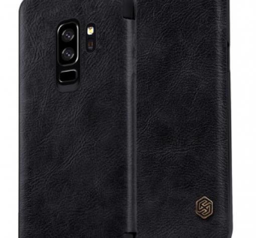 Луксозен кожен калъф Flip тефтер Nillkin QIN Series за Samsung S9 Plus G965 - черен