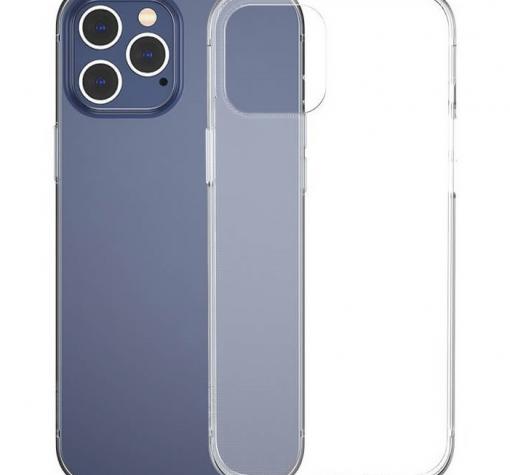 Луксозен силиконов гръб BASEUS Simple Series за Apple iPhone 12 Pro Max 6.7"' - прозрачен