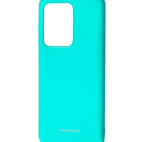 Силиконов калъф / гръб / Molan Cano Glossy Jelly Case за Samsung S20 Plus - тюркоаз / гланц / брокат