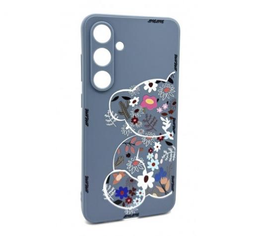 Силиконов калъф / гръб / TPU кейс за Samsung A05s - мече с цветя син