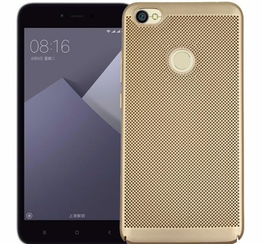 Твърд гръб за Xiaomi RedMi Note 5A Prime - златист / Grid
