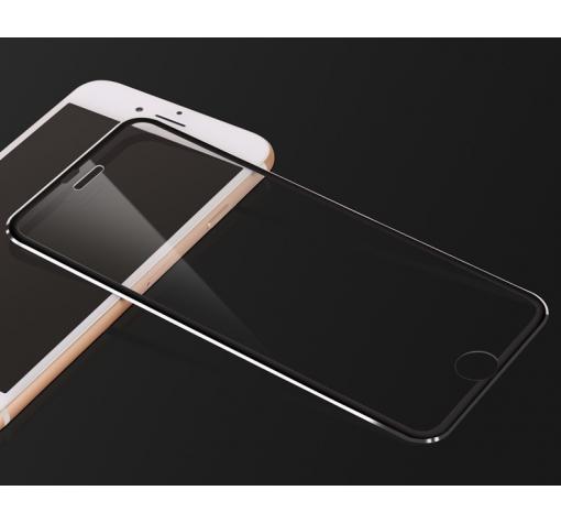 3D full cover Tempered glass screen protector Apple iPhone 7 / Извит стъклен скрийн протектор Apple iPhone 7 - прозрачен с черен кант