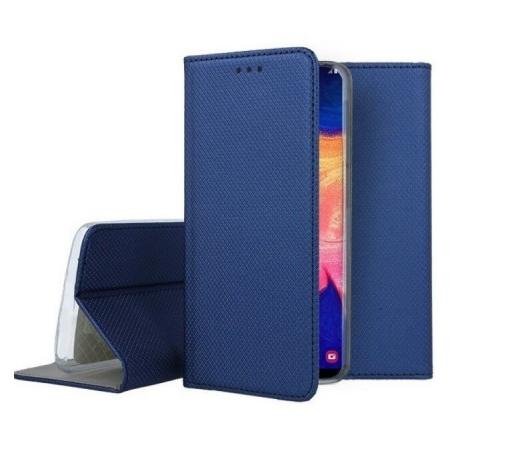 Кожен калъф Magnet Book със стойка за Motorola Edge 30 Neo - тъмносин