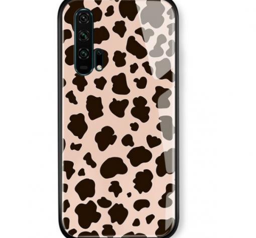 Луксозен стъклен твърд гръб със силиконов кант за Huawei Nova 5T / Honor 20 - Leopard / Animal print