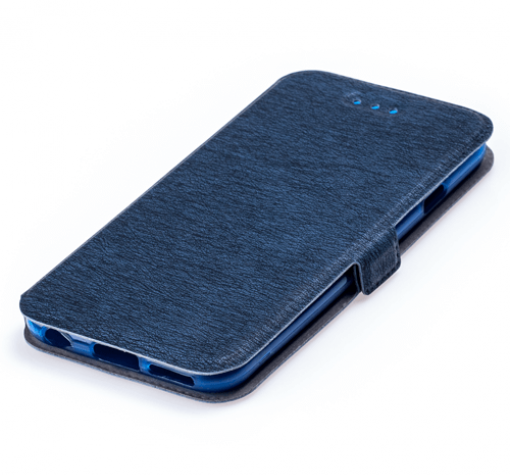 Кожен калъф Flip тефтер Flexi със стойка за Nokia 1.3 - тъмно син