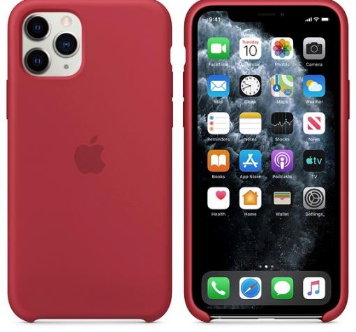 Оригинален гръб Silicone Cover за Apple iPhone 11 6.1" - бордо
