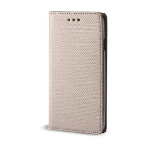 Кожен калъф Flip тефтер Flexi bSmart Magnetic Book със стойка за Samsung A02s - златист